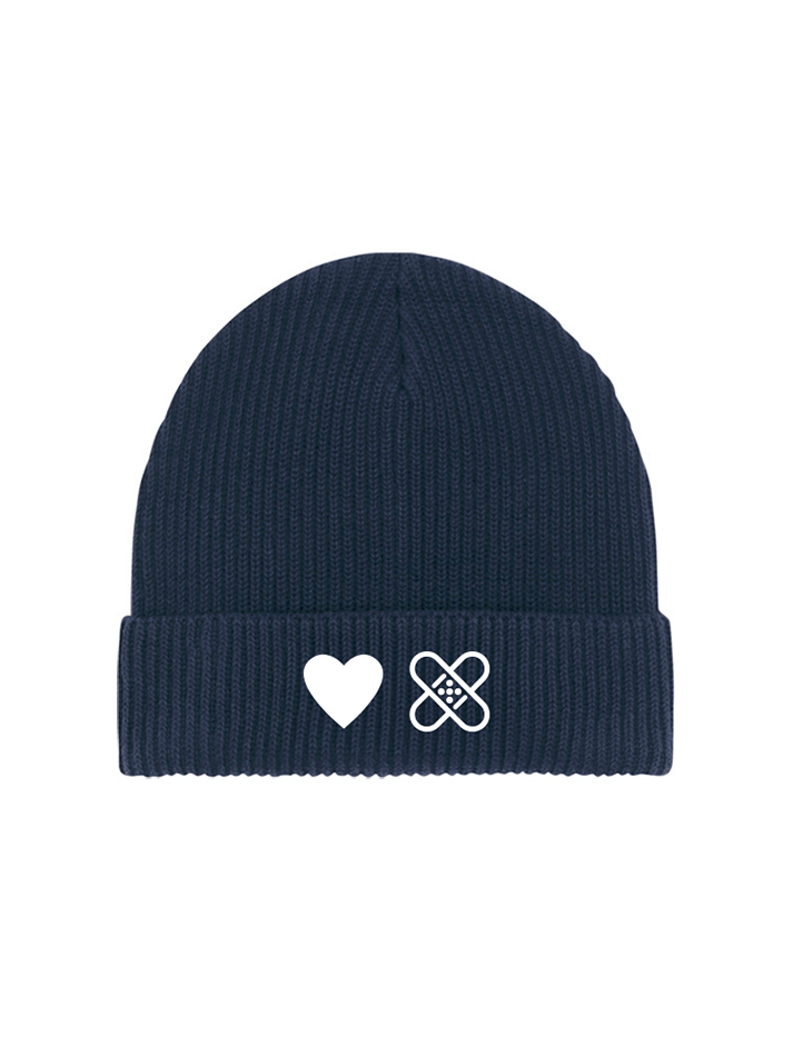 Mütze „Herz+ Pflaster“ navy weiß