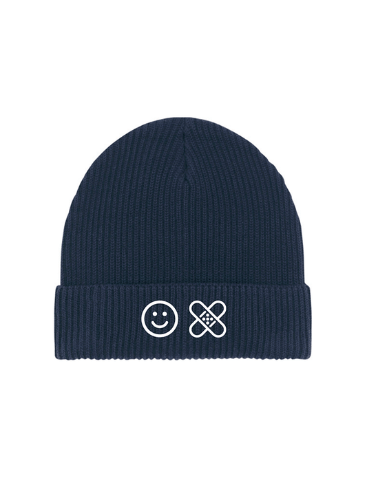 Mütze „Herz+ Pflaster“ navy weiß